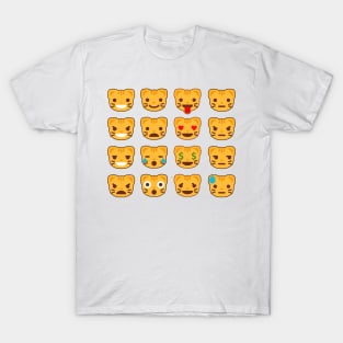 Orange Tabby Cat Pattern T-Shirt